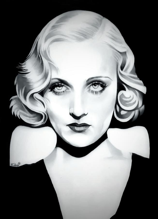 High Voltage - Carole Lombard Drawing by Fred Larucci