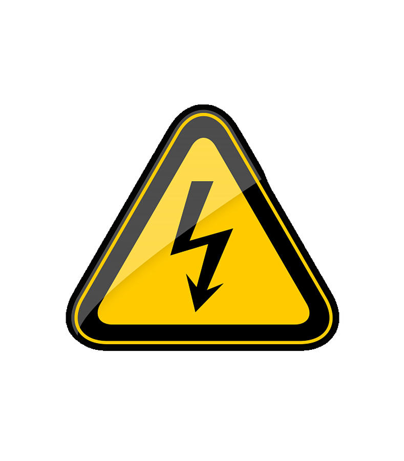 High Voltage Triangular Warning Sign. Digital Art by Tom Hill | Fine ...