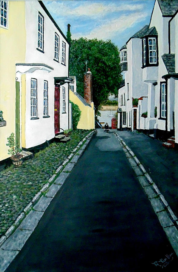 Higher Shapter Street, Topsham, Devon Painting by Mackenzie Moulton