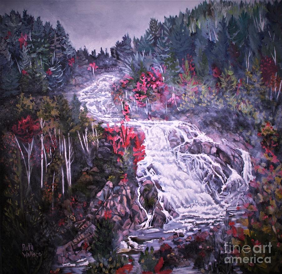 Highfalls Onaping Painting by Ruth Wallace - Fine Art America