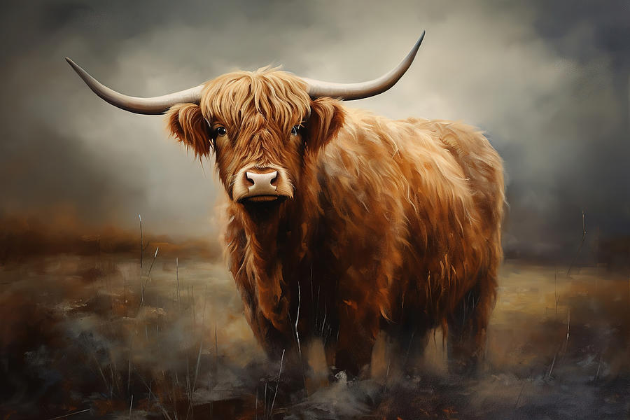 Highland Bull In Meadow Photograph by Athena Mckinzie - Fine Art America