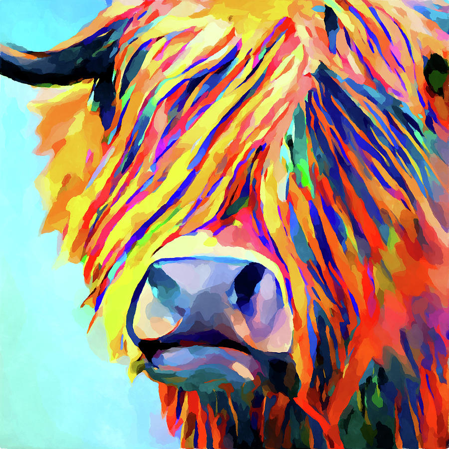 Highland Cow 8 Painting by Chris Butler