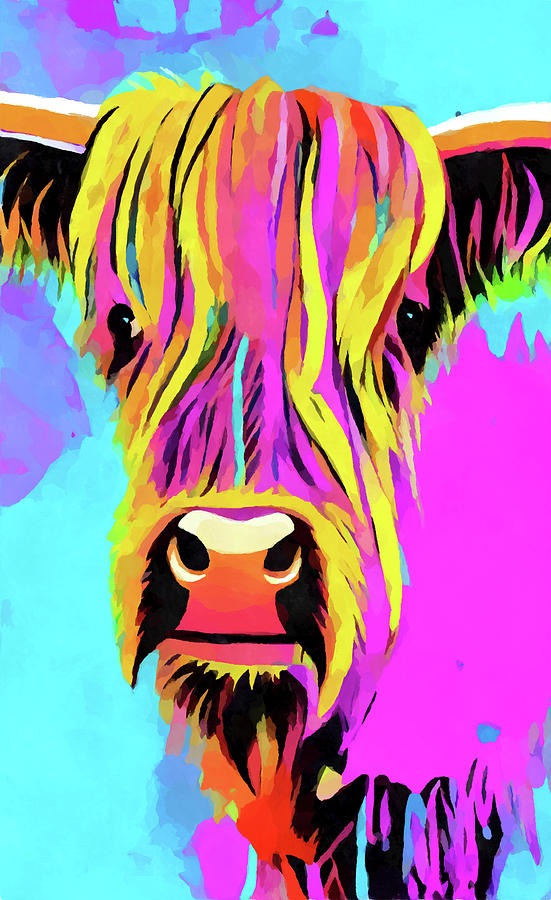 Highland Cow 9 Painting by Chris Butler
