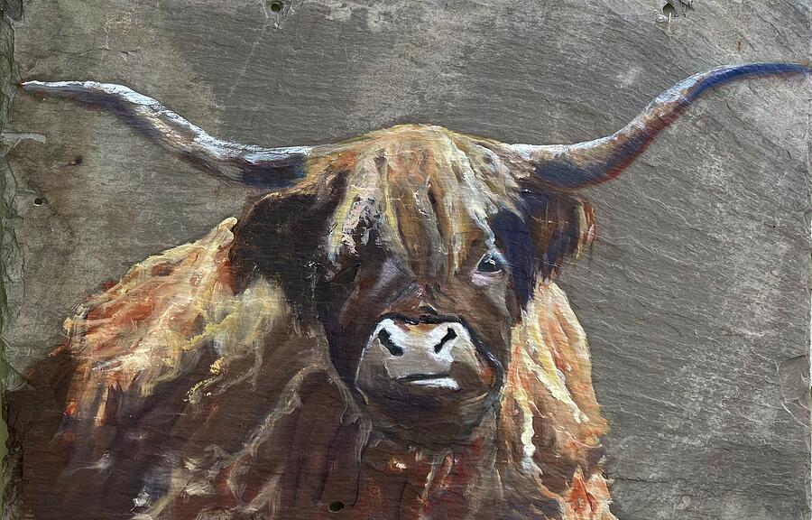 Highland Cow Painting by Lisa Burlinson Highland Cow Painting by Lisa Burlinson