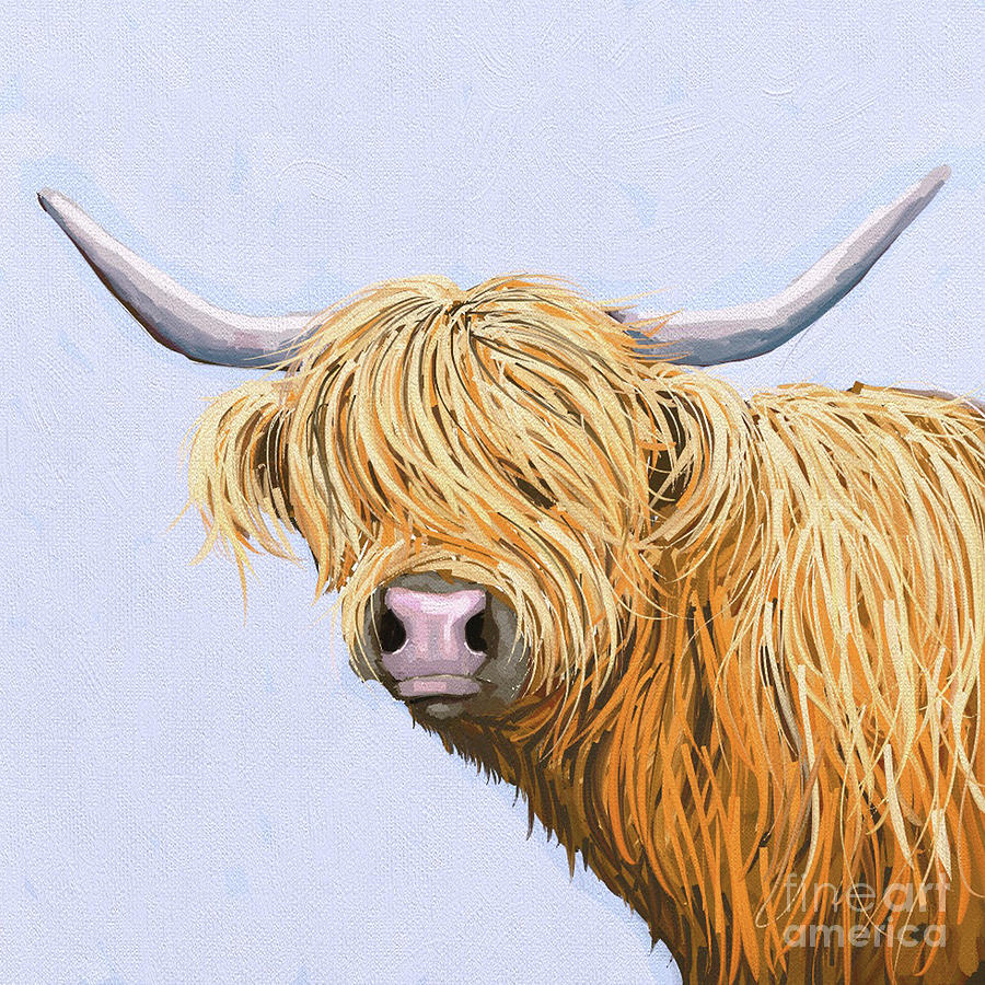 Highland Cow Painting by Lucia Stewart