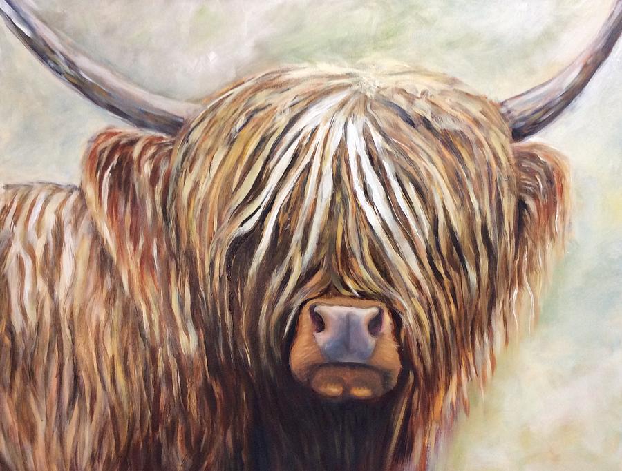 Heeland Coo Painting by Rowena Liang - Fine Art America