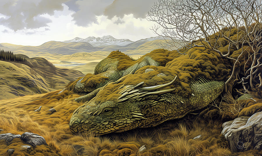 Dragon Digital Art - Highland Dragon Camoflage by Midgard - Daniel Super