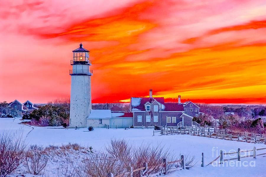 Highland Light in the Winter Photograph by Amazing Jules