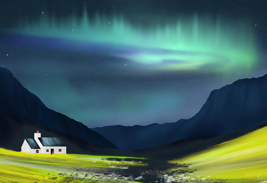 Highland Nights Painting by Mark Taylor