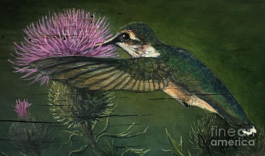Hummingbird Painting - HighlandHummer by Joey Nash