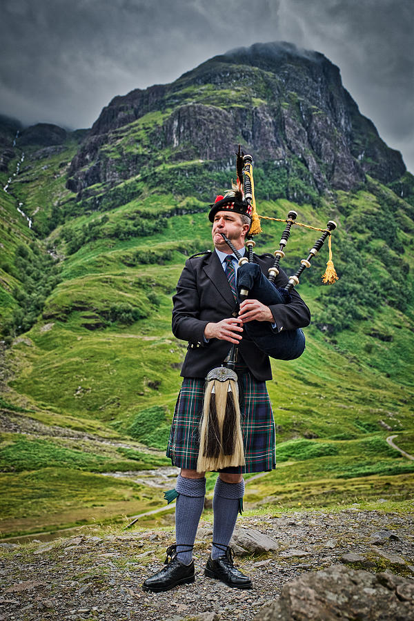 Highlands Bagpiper - Scotland Photograph by Stuart Litoff