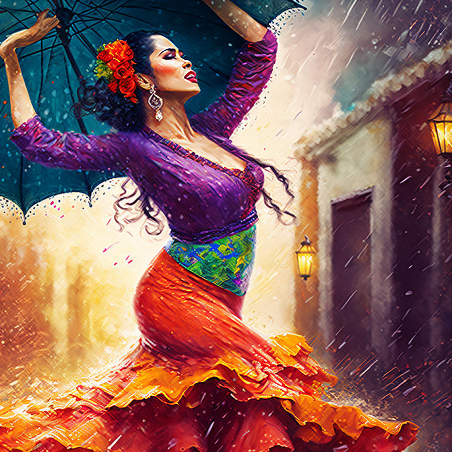 Highly Coloured Flamenco Dancer Mixed Media by Smart Aviation - Pixels