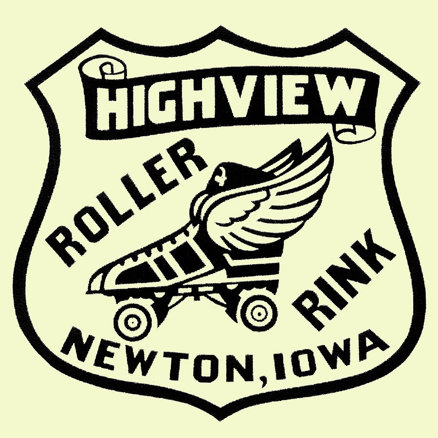 Highview Roller Rink Drawing by Vintage Roller Skating Posters
