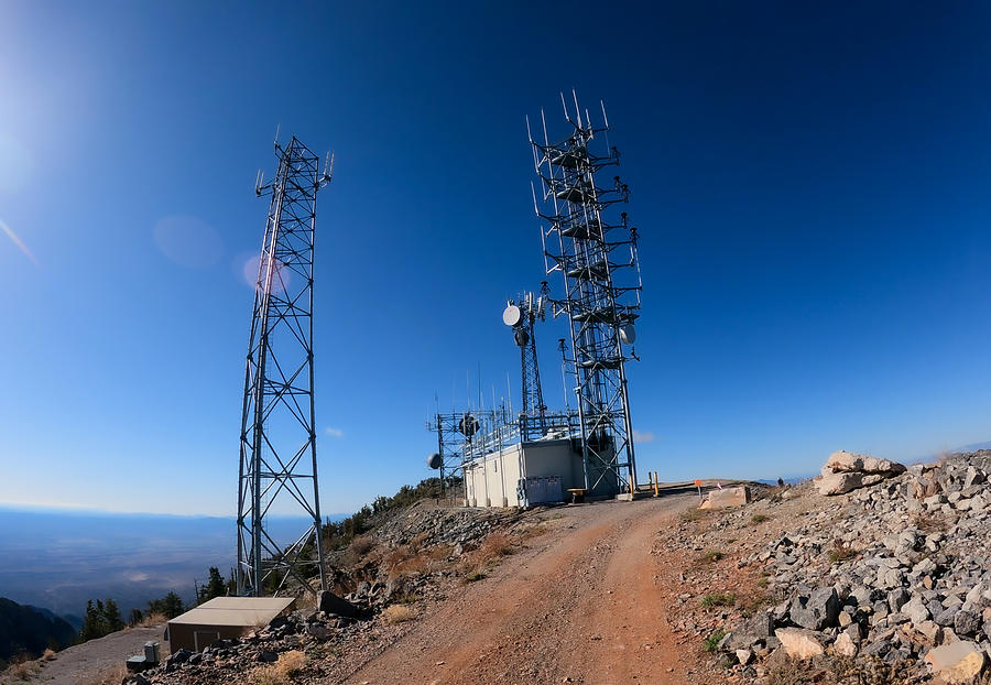 Highvoltage Towers on Highland Peak Nevada Photograph by Sandra J's ...