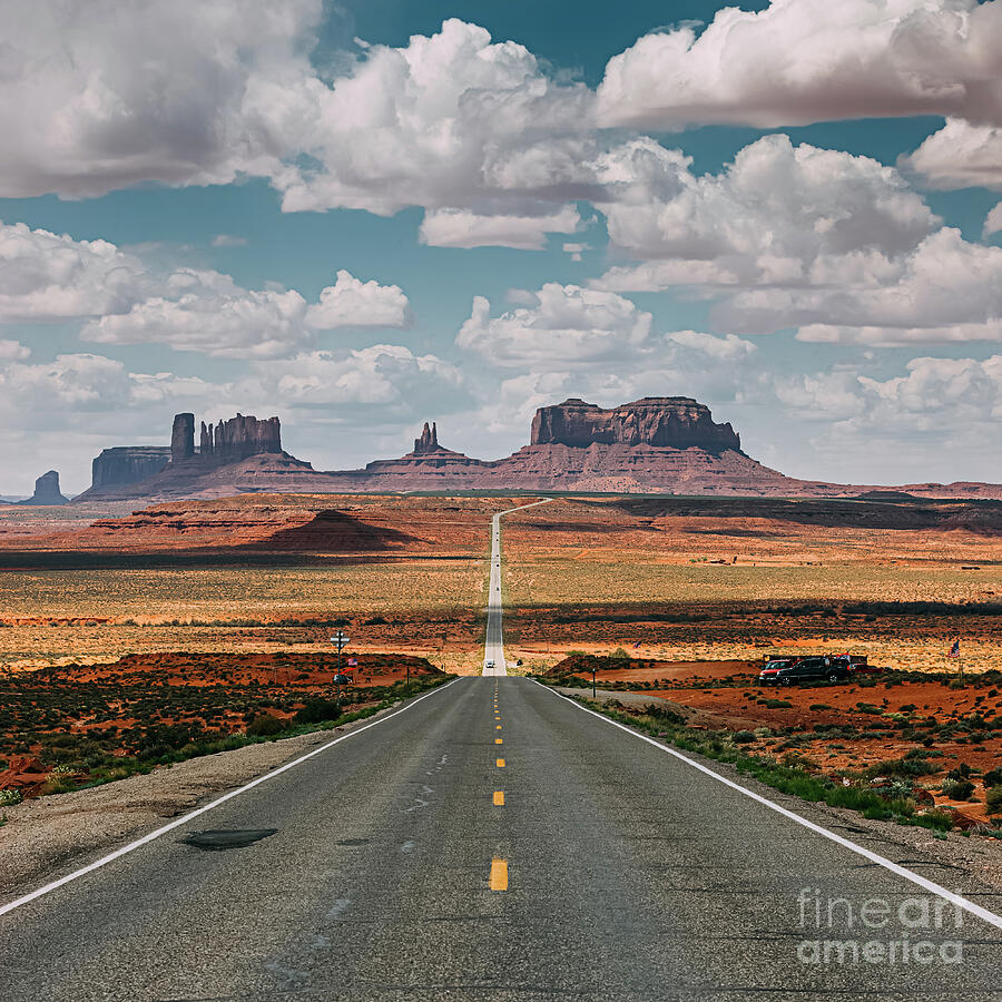 Landscape Photograph - Highway 163 to Monument Valley by Henk Meijer Photography