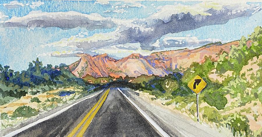 Highway 89 Kanab Utah Painting by Kirsten Beitler