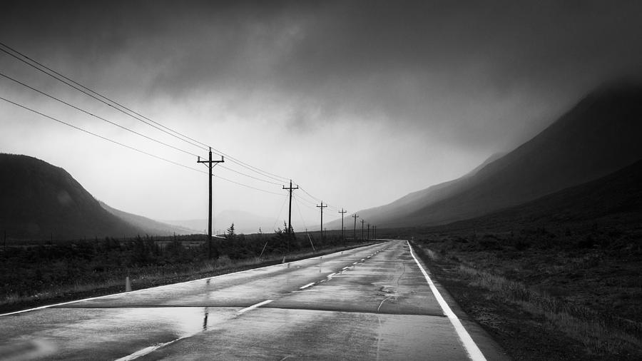 Highway and Hydro Poles Photograph by Andrew Wilson