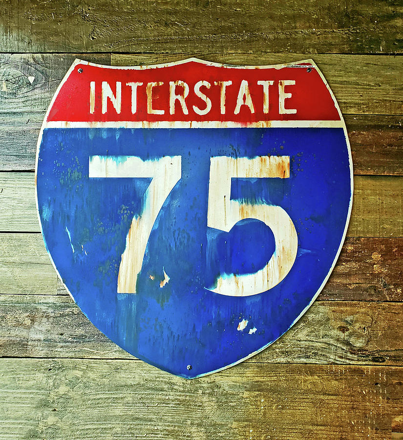 Highway Interstate Sign Photograph by Sharon Williams Eng