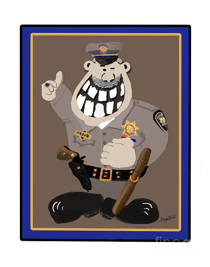 Highway Patrol Officer Digital Art by Doug Gist