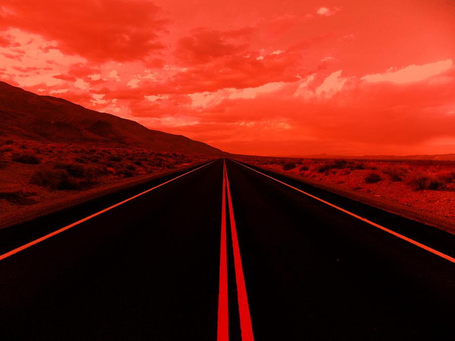 Desert Digital Art - Highway to Hell by Troy Wilson-Ripsom