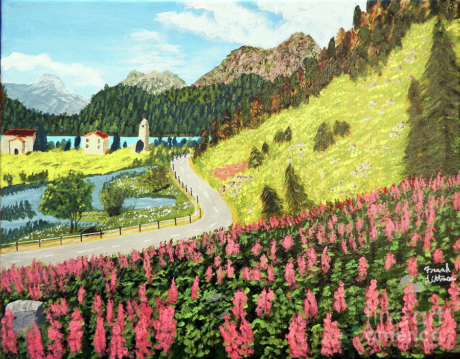 Highway to Lake Painting by Frank Littman