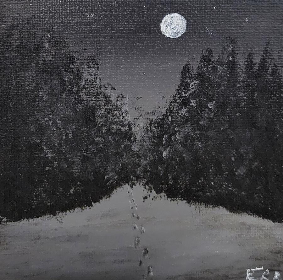 Hike by Moonlight Painting by Emily Rogers - Fine Art America