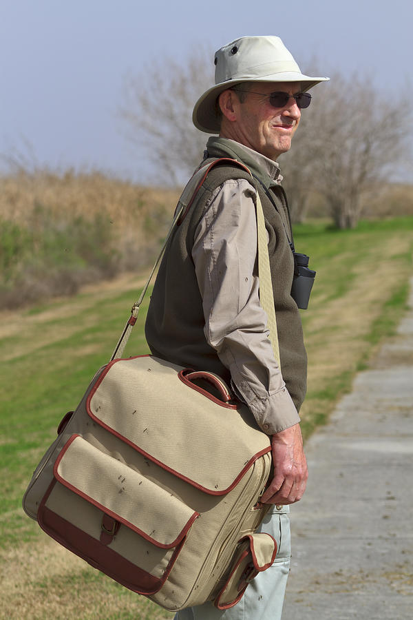 Hiker covered in mosquitoes Photograph by Louise Heusinkveld