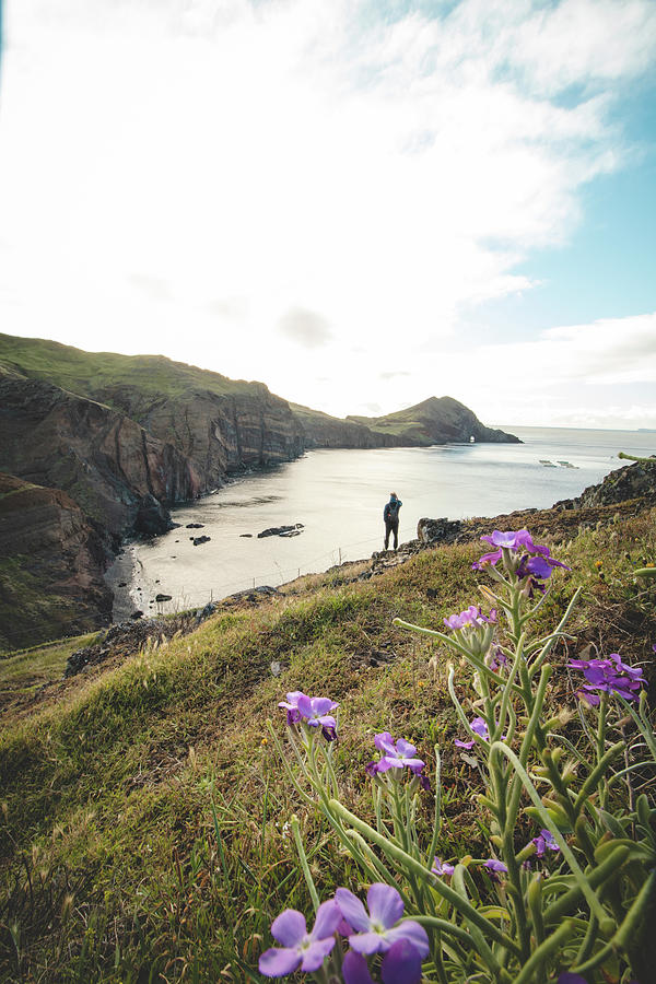 Hiker discovers the beauty of the ponta de sao lourenco area on Madeira, Portugal Photograph by Vaclav Sonnek