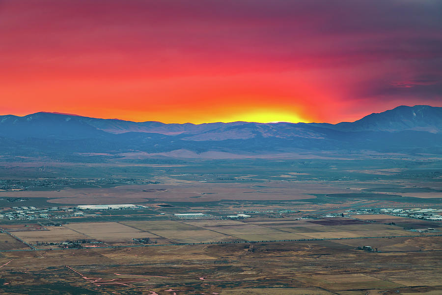 Hiking Above Carson Valley Sunrise 3 Photograph by Marc Crumpler