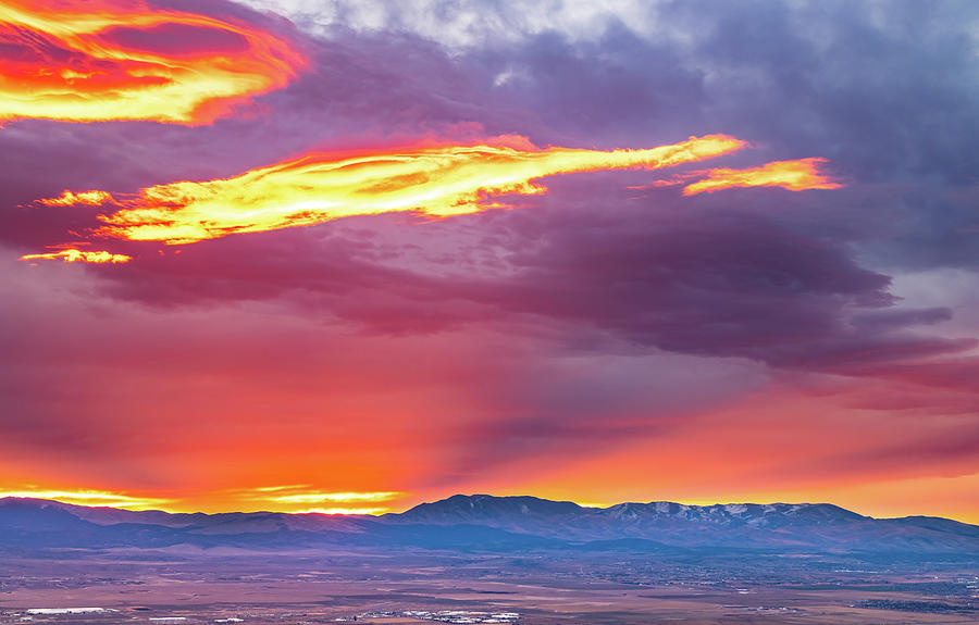 Hiking Above Carson Valley Sunrise Photograph by Marc Crumpler