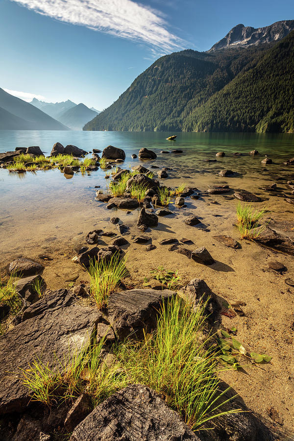 Hiking along the Chilliwack Lake Shoreline Photograph by Pierre Leclerc Photography