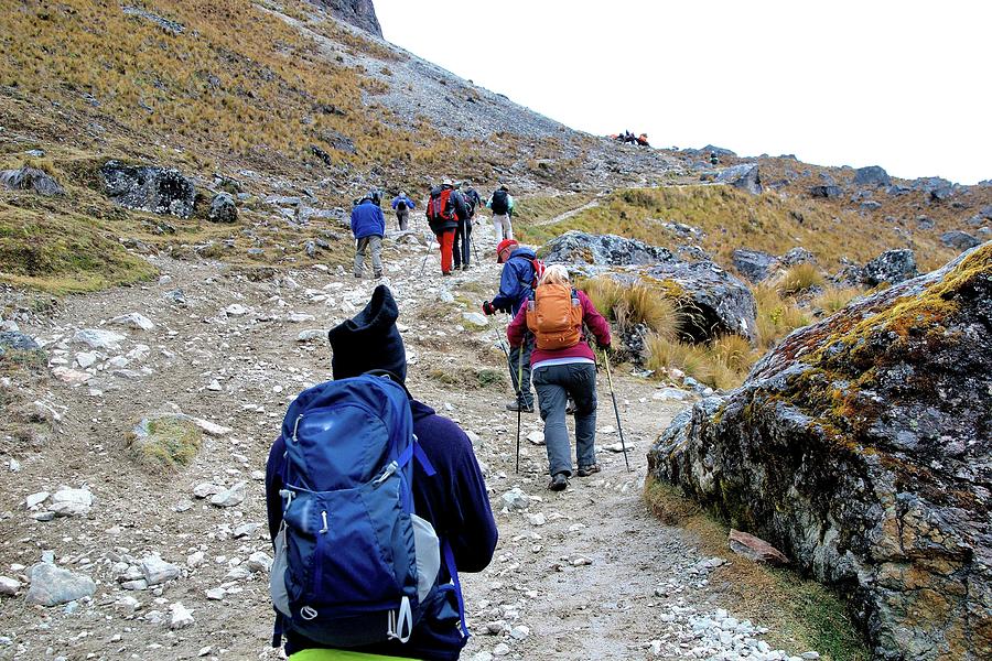 Hiking Along The Salkantay Trail In Peru Photograph