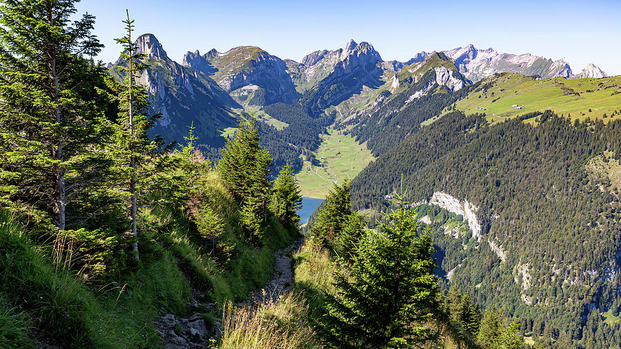 Hiking in Alpstein Mountains, Switzerland Photograph by Andreas Levi