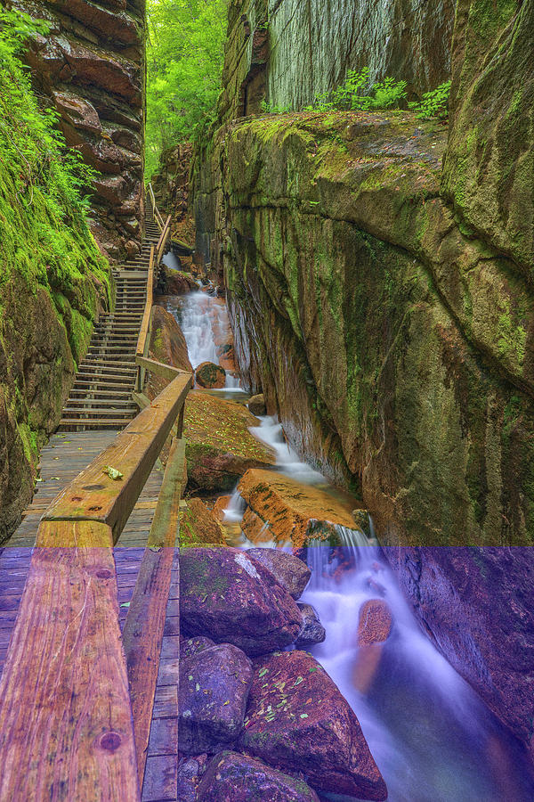 Hiking in the New Hampshire White Mountains Flume Gorge Photograph by Juergen Roth