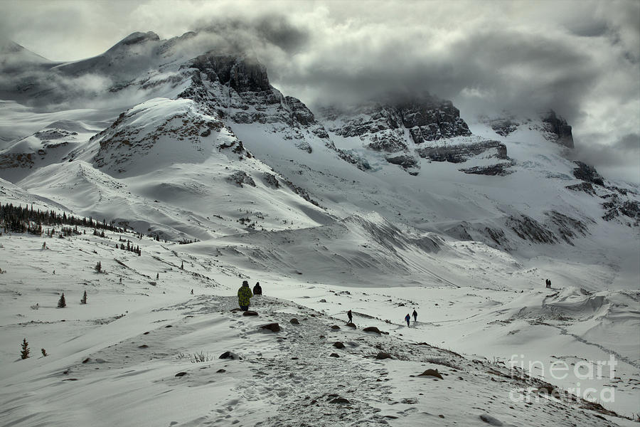 Hiking Into The Winter Storm Photograph by Adam Jewell