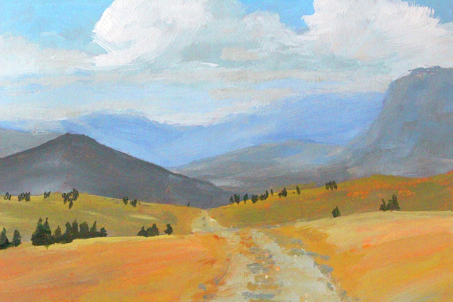 Hiking the Dolomites Painting by Nancy Merkle