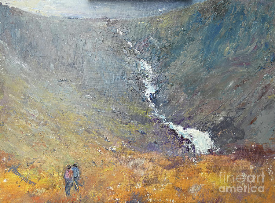 Hiking to Mahon Falls Painting by Keith Thompson