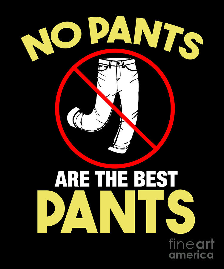 Hilarious Pants Less Humorous No Pants Are The Best Pants Funny Pun Gift by  Thomas Larch