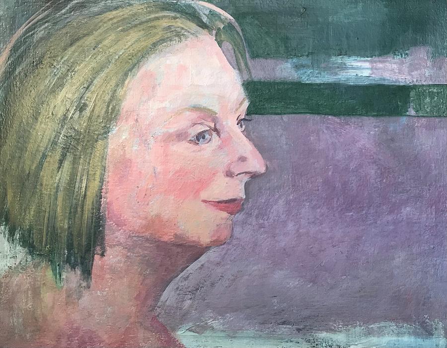 Hilary Mantel Painting by Kazumi Whitemoon