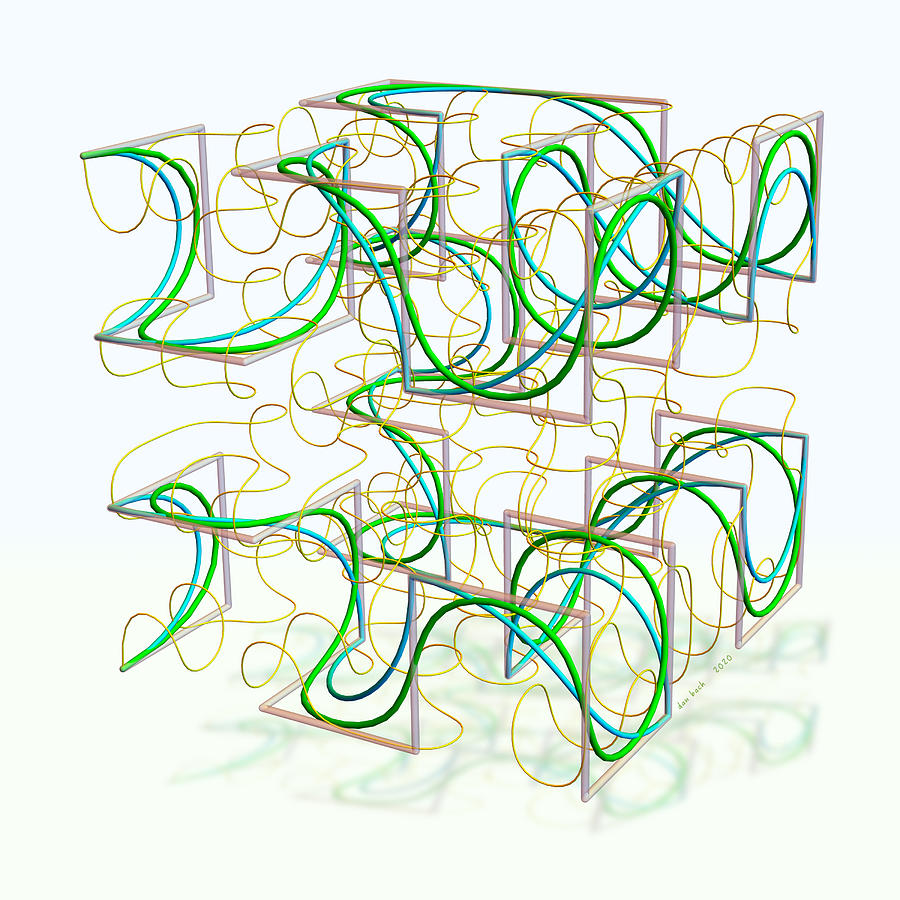 Hilbert Spline Curves Digital Art by Dan Bach