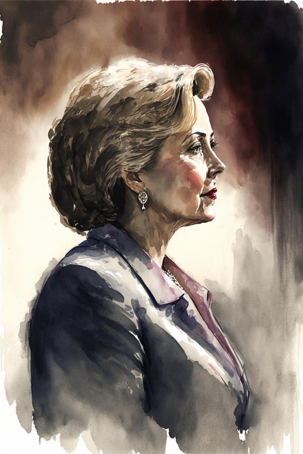 Hillary Clinton Painting by Kai Saarto