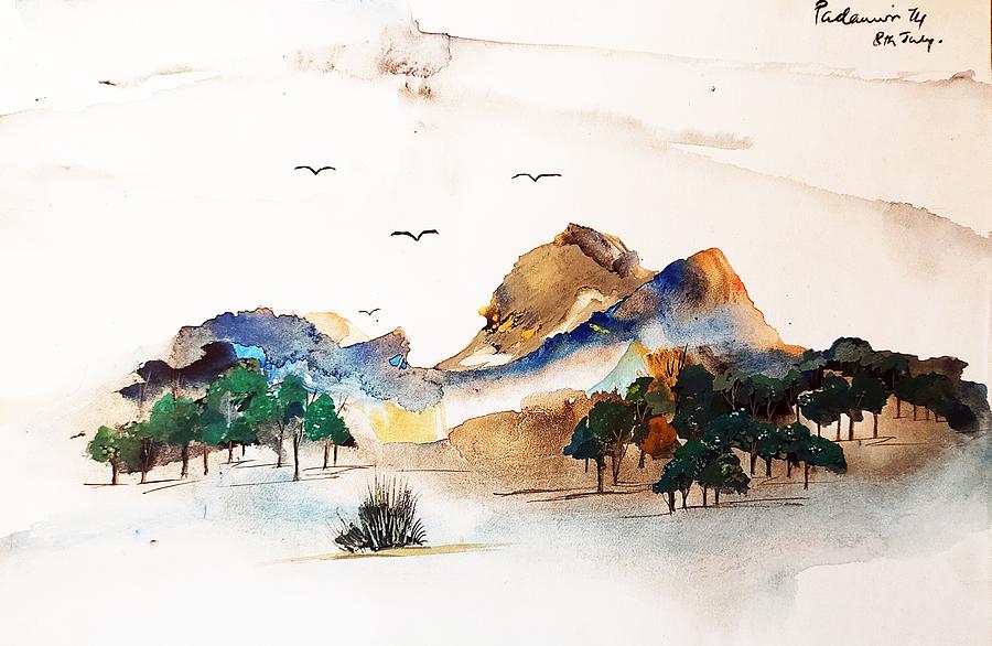 Hills  Painting by Padamvir Singh
