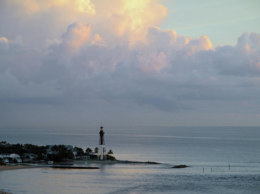 Hillsboro Inlet Lighthouse at Daybreak Photograph by Corinne Carroll