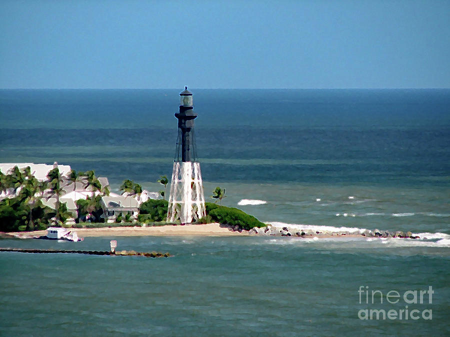 Hillsboro Lighthouse at Hillsboro Inlet in Florida Photograph by Corinne Carroll