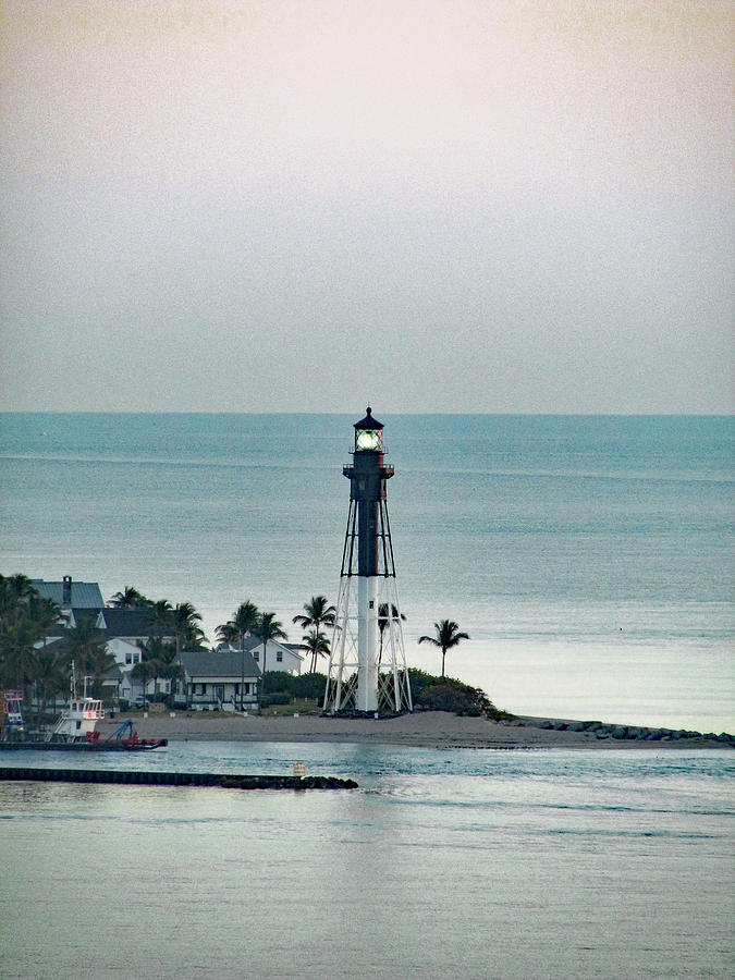 Hillsboro Lighthouse in Morning Glow Photograph by Corinne Carroll
