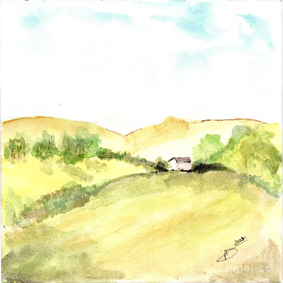 Hillside Farm Painting by Patti Powers
