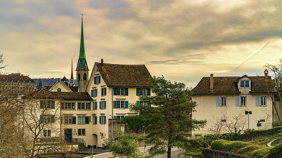 Hillside Houses In Zurich Photograph