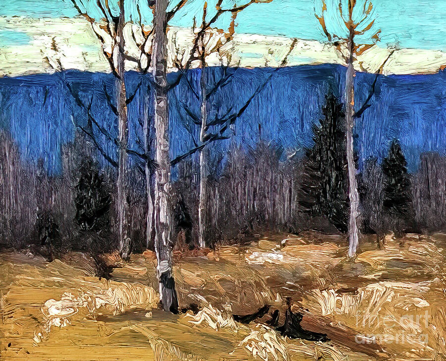 Hillside on Big Cauchon Lake Algonquin Park by Tom Thomson Painting by