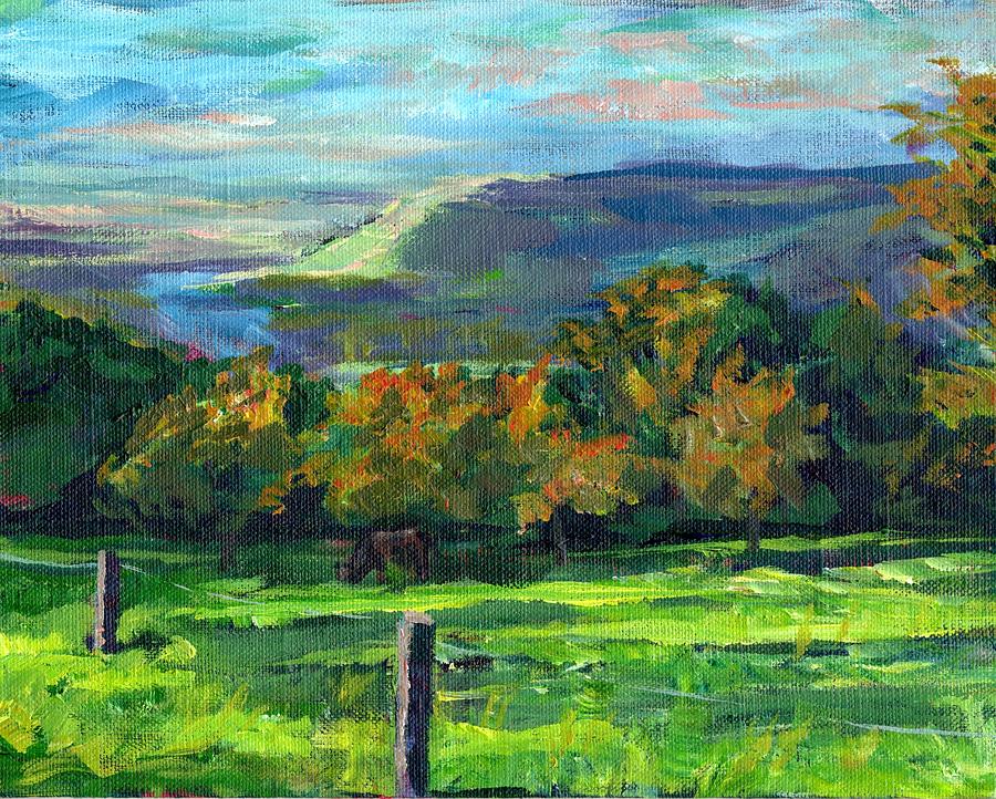 Hillside Pasture Painting by David Dorrell