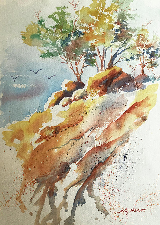 Hillside Rocks Painting by John Svenson
